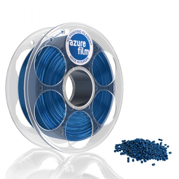 AzureFilm PLA 1.75mm Μπλε διαυγές - Blue Transparent 1kg - Image 4
