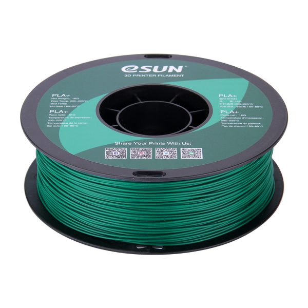 Esun PLA+ 3D Printer Filament 1.75mm Πράσινο-Green 1kg - Image 2