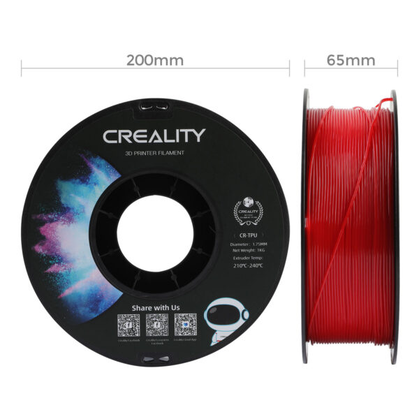 Creality3D CR-TPU 1.75mm Κόκκινο - Red 1kg (3301040034) - Image 2