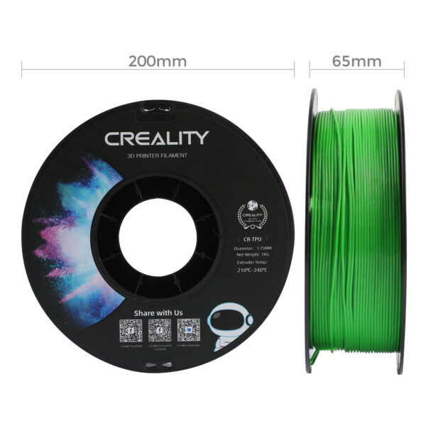 Creality3D CR-TPU 1.75mm Πράσινο - Green 1kg (3301040037) - Image 3