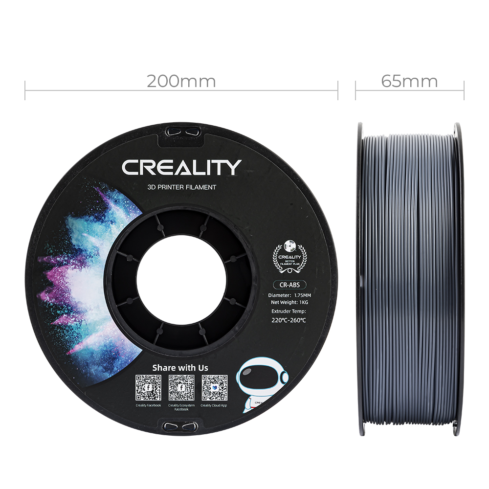 Creality3D CR-ABS 1.75mm Γκρι-Grey 1kg (3301020034) - Image 5
