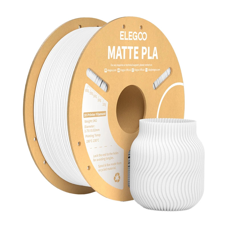 Elegoo PLA Matte White 1kg - Image 2