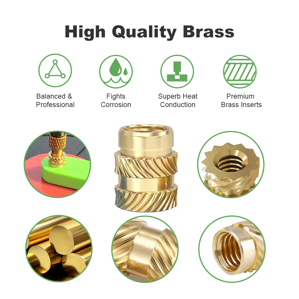 Mintion M4 x 8,1mm x 6,3mm Threaded Insert Set - 50 pcs - Image 3